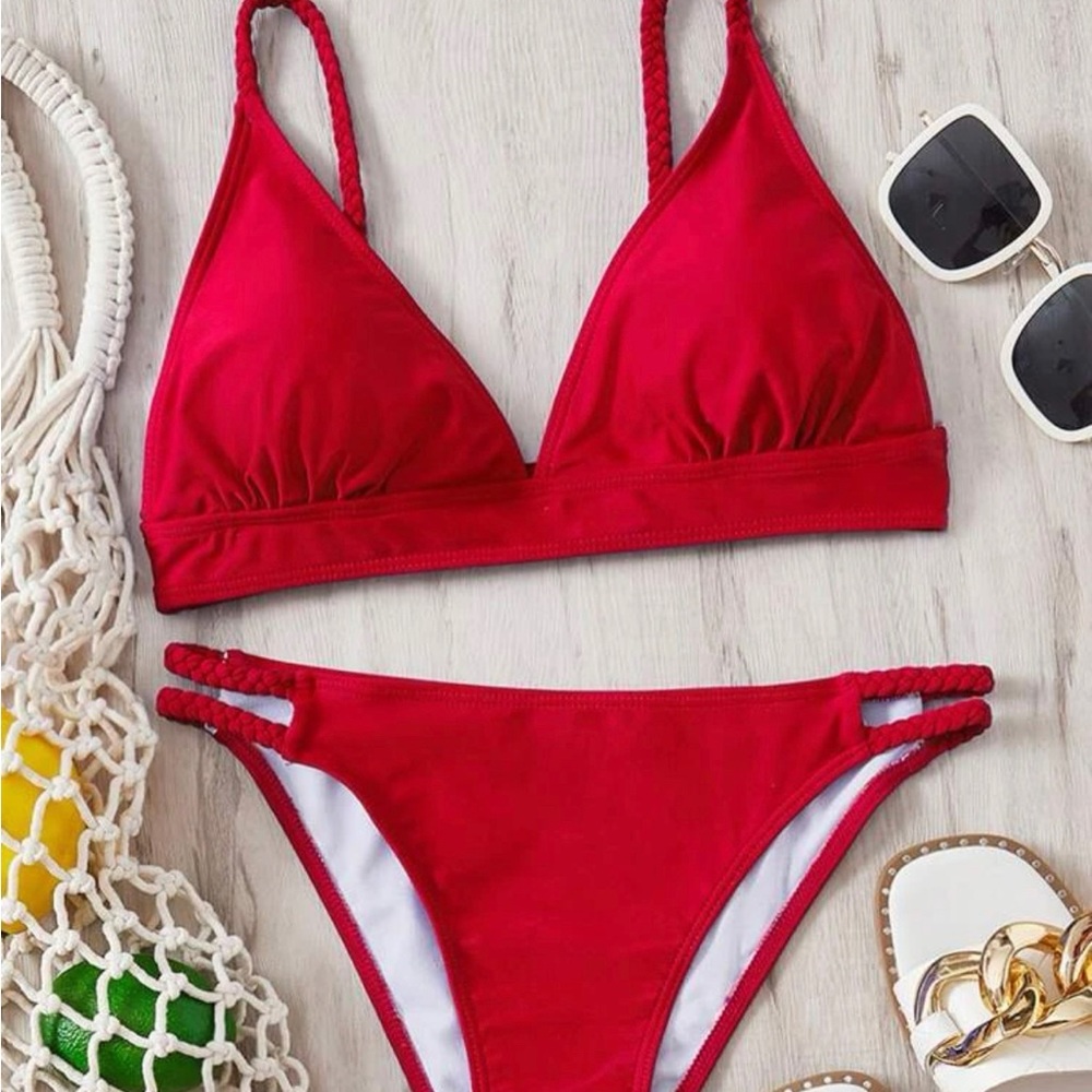 Red two price swim suit brand new never worn